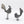 Hand Crafted Decorative Iron Birds with Silver inlay