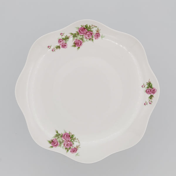 Wavy Golesorkhi Serving Plate With Tall Gray Glass Stand