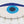 Ceramic Evil Eye with Gold Touches Wall Decor