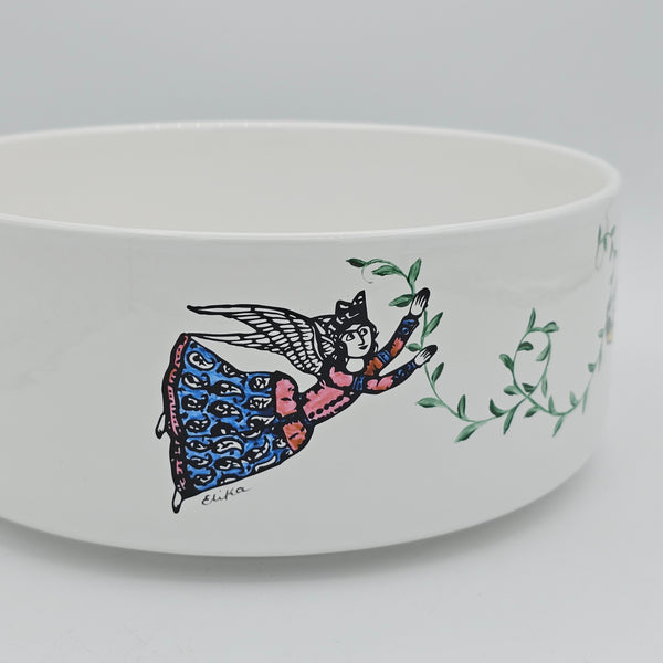 Hand Painted Persian Angel Large Bowl