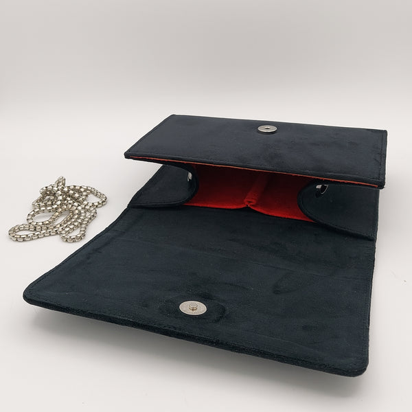 Black Classic Clutch with Onyx & Sermeh