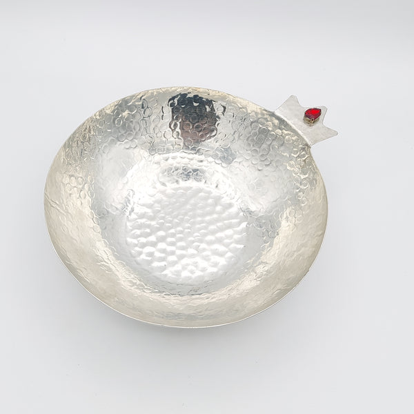 Copper Pomegranate Bowl with Red Gem