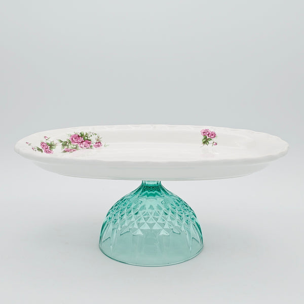 Golesorkhi Oval Plate with Turquoise Stand