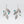 Silver Leaves Earrings with Turquoise