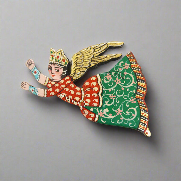 Persian Angle Brooch-Red Green
