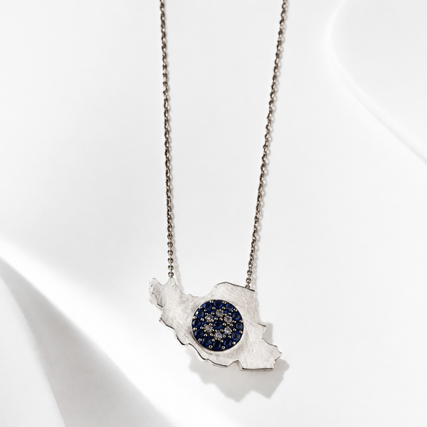 Iran Evil Eye Silver Necklace