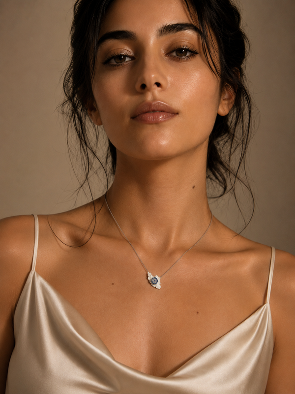 Iran Evil Eye Silver Necklace