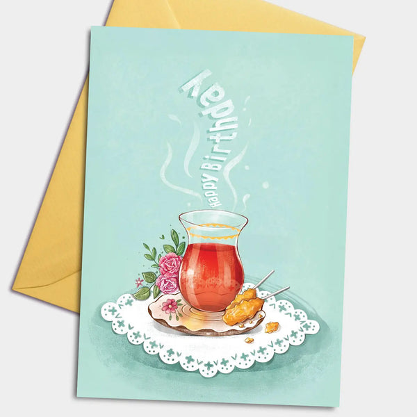 Tea-Nabat Birthday Greeting Card