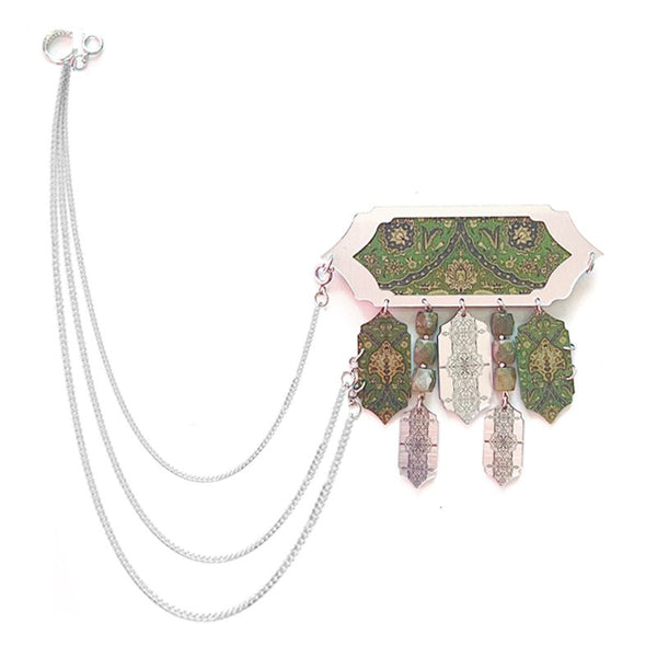 Vaqar Brooch – Green