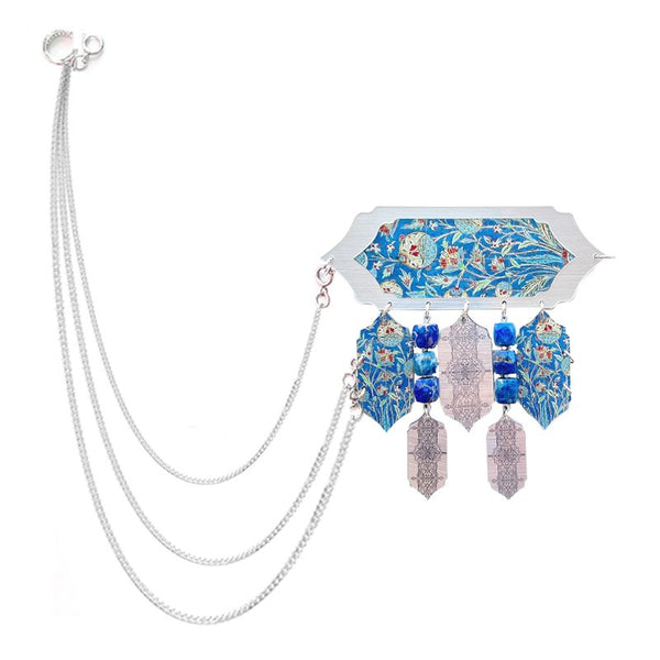 Vaqar Brooch – Blue