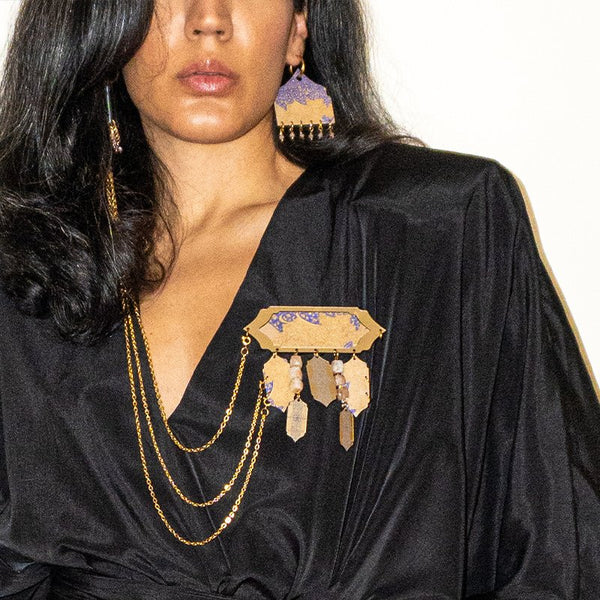 Vaqar Earring- Beige