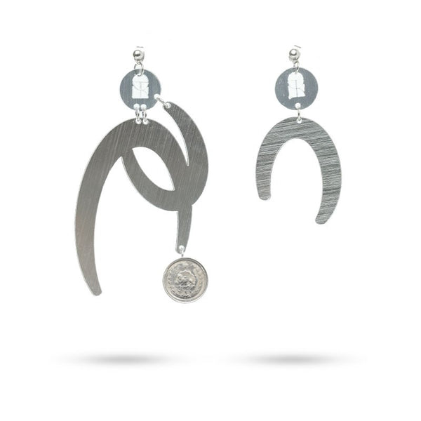 Silver Wave Earring