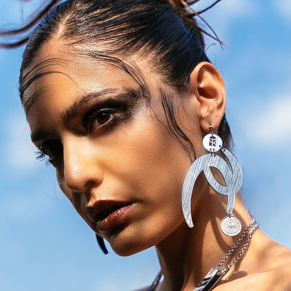 Silver Wave Earring